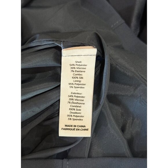 CINQ À SEPT Teo Ruched Satin Sheath Mini Dress Blue Womens Size 14 - Picture 11 of 12